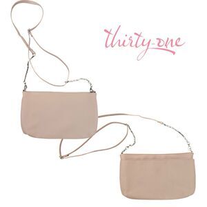 Thirty One Pink Convertible Crossbody Bag Wallet Blush